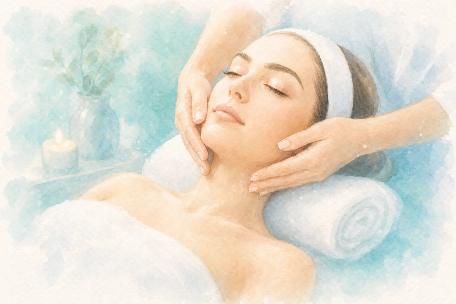 Clear, glowing skin after an acne treatment facial at Alizay Spa in Ashburn, VA