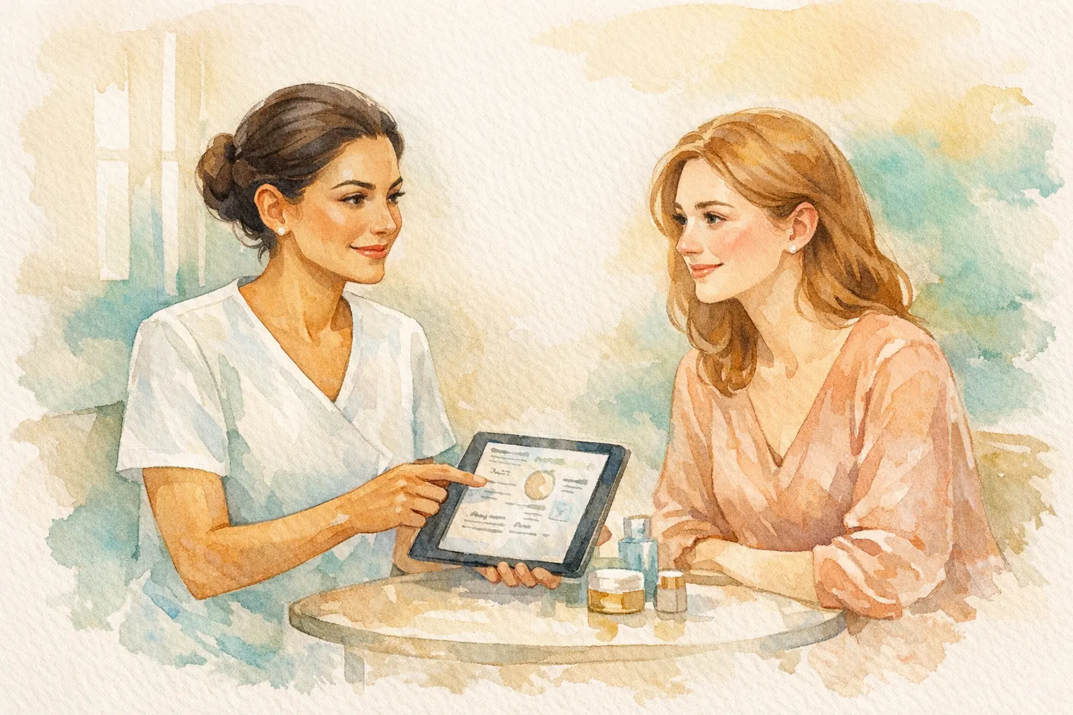 Personalized skincare consultation at Alizay Spa